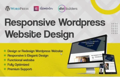 I will build wordpress website, wordpress blog, elementor website with website builder