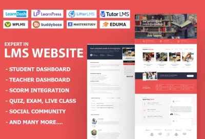 I will create wordpress lms elearning website, open edx, buddypress, tutor lms, course