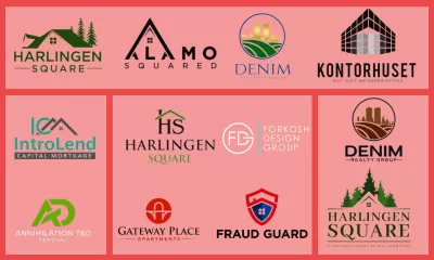 design modern realtor, real estate or construction logo