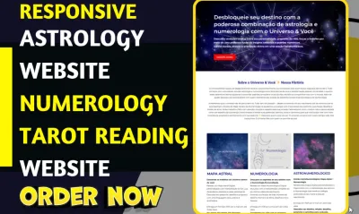 I will design tarrot reading astrology booking website numerology spiritual website