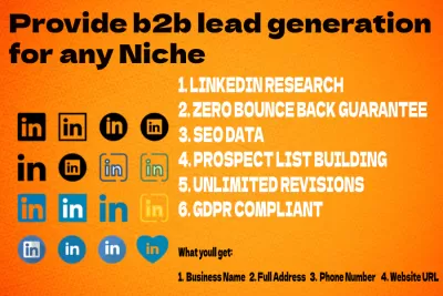 I will provide lead generation Service b2b  for any business