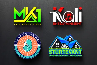 I will design minimalist 3d business logo design