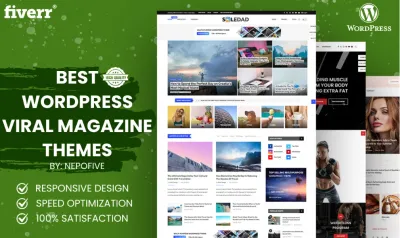 I will create a wordpress site with premium viral magazine theme