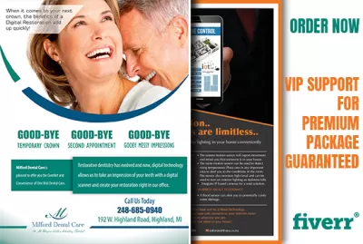 I will do business flyer design and postcard design, free mockups