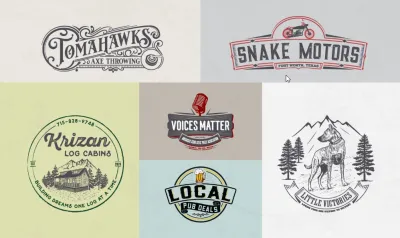 I will design a retro vintage logo