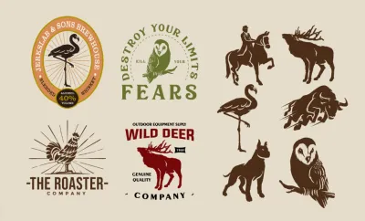 I will create a stunning hand drawn logo with vintage illustration