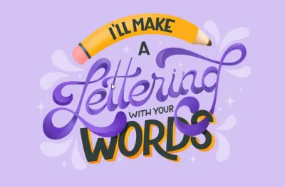 I will make a hand lettering design with your words