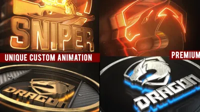 I will create clean glossy 3d logo intro