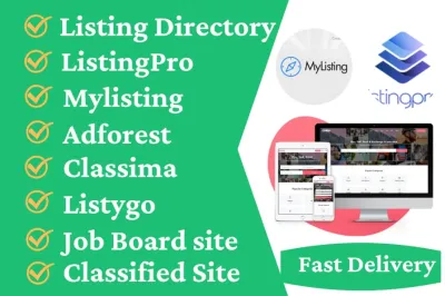 I will build directory, listing, real estate, classified site