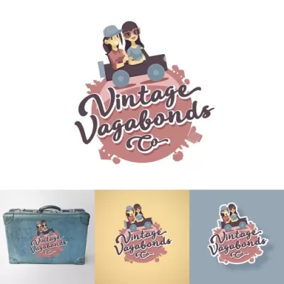 I will design antique style vintage brand logo in 24hrs