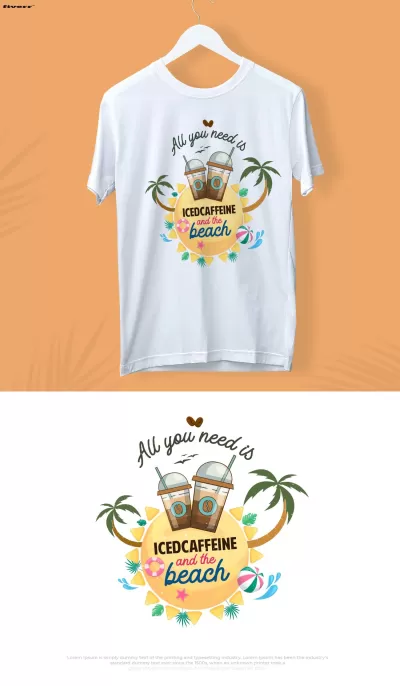 I will do vintage t shirt design, badge and logo in hand drawn style