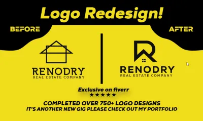 I will design logo redesign, update revamp, edit modify refresh fix your current design