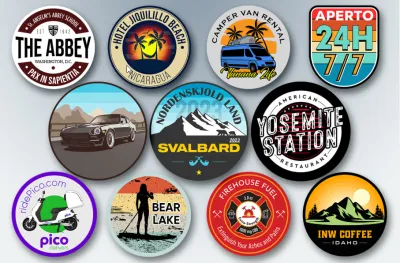 I will design clean badge, patch, round sticker, label,logo design