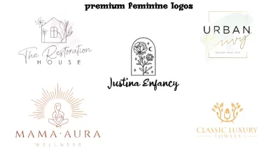 do modern line art text or badge logo design