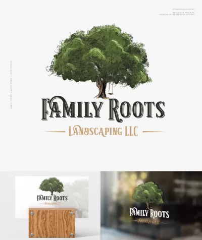 I will design lawn care and landscaping irrigation garden logo