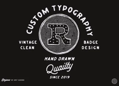 I will create vintage retro hand drawn logo