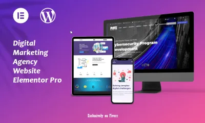 I will do high converting digital marketing agency website with elementor pro