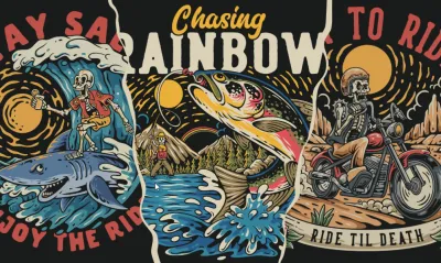 I will create unique custom vintage illustration for t shirt design