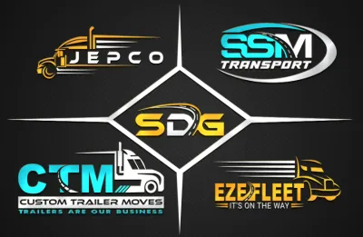 I will design trucking logistics dispatching transport towing and hauling logo