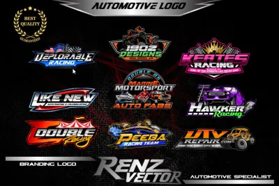 I will create amazing logo racing, automotive with 3d style
