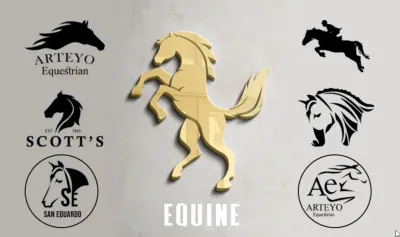 I will design clean and unique logo for horse farm dog animal pet equestrian