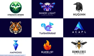 I will design 3 polygonal and geometric logo within 15hour