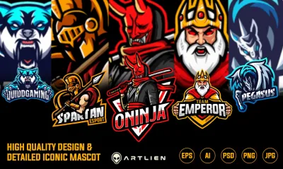 I will design an amazing mascot for the game, logo, esport, youtube