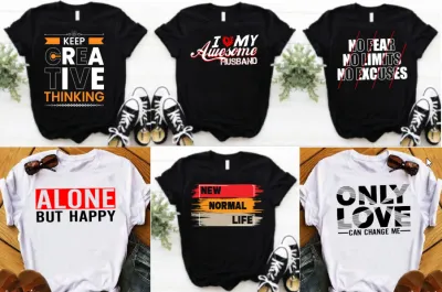 I will design custom typography t shirt and graphic t shirt