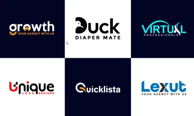 I will design modern text based minimal logo