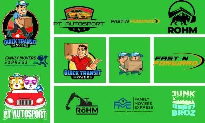 I well  do best logo transport logistics trucking moving design