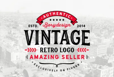 I will design a retro vintage logo