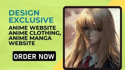 I will design exclusive anime website anime clothing, anime manga website