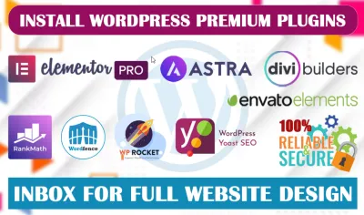 I will install your wordpress plugins elementor pro
