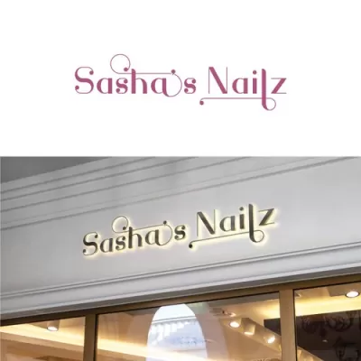 .I will make watercolor fenimine nails salon logo