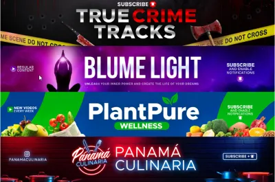 I will design a professional youtube banner and logo