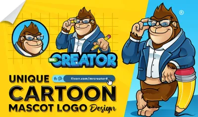 I will do caricature mascot cartoon logo design for business