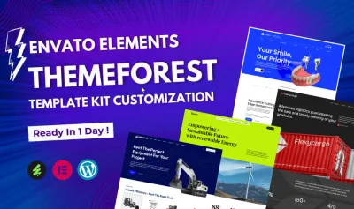 I will build your wordpress site with themeforest envato elementor template kits