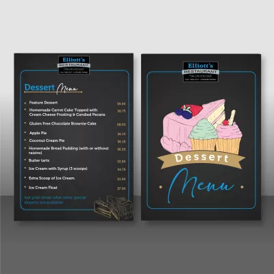 I will do amazing food flyers and menu cards