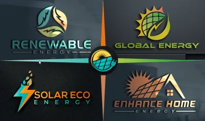 I will design modern electrical solar panel, energy and power logo
