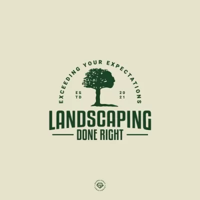 I will do luxury heart touching tree and creative landscaping logo