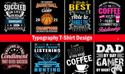 I will create typography and graphic t shirt design