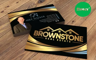 I will design professional real estate business card and letterhead