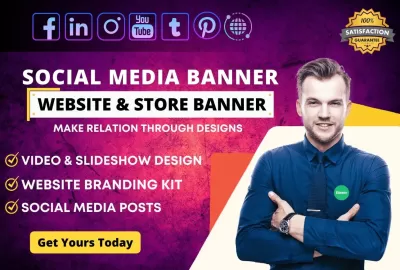 I will design a facebook cover photo banner design and social media branding