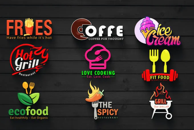 Fast food, BBQ, food truck and restaurant logo