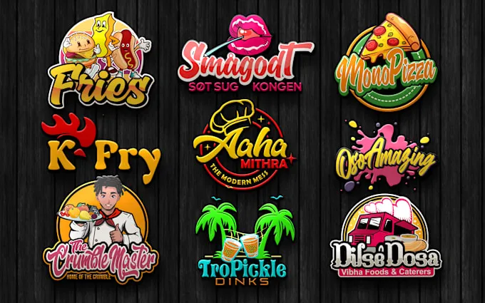 Fast food, BBQ, food truck and restaurant logo