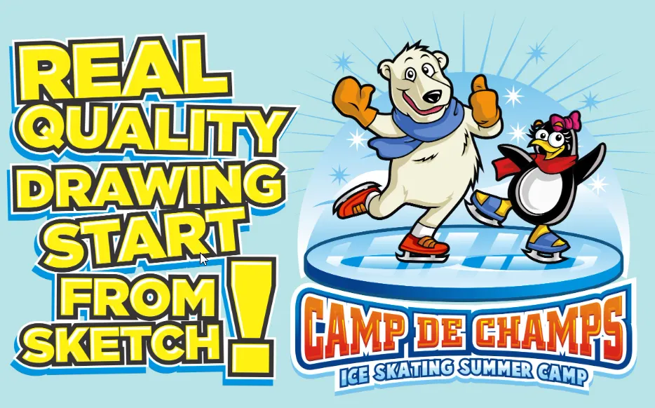 Caricature mascot logo