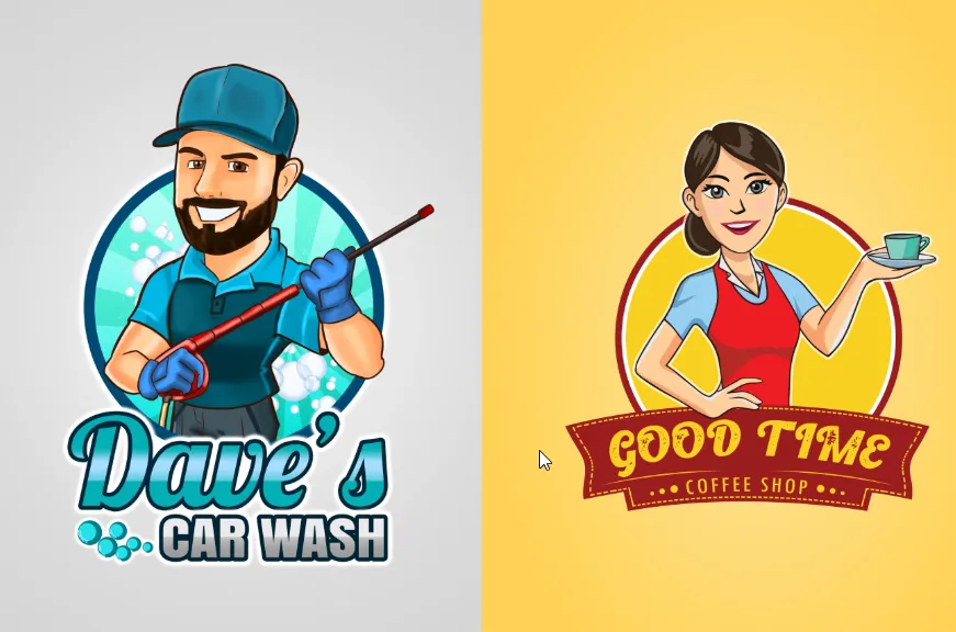 Mascot, character or cartoon logo