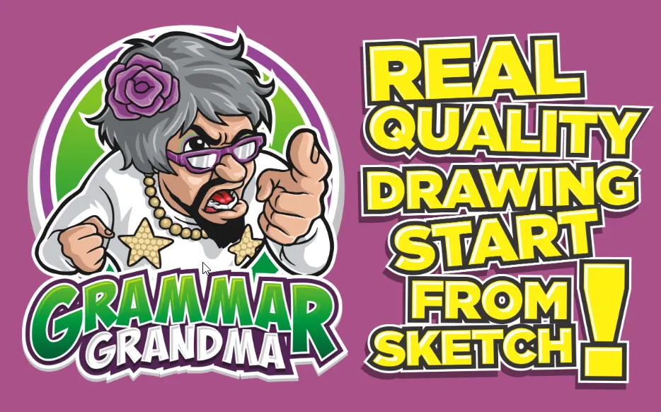 Caricature mascot logo